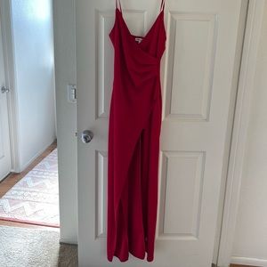 Red maxi evening gown